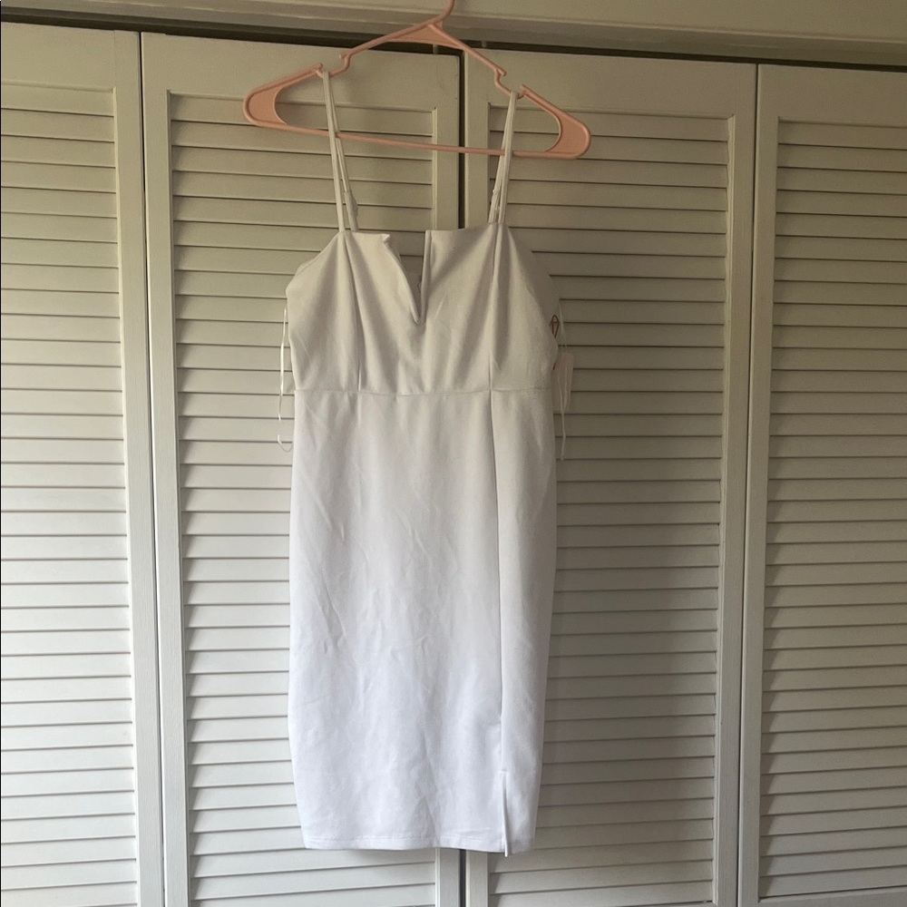 BRAND NEW (NWT) White Spaghetti Strap Bodycon Dress